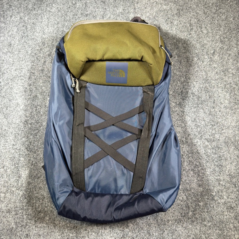 The North Face Itinerant Backpack Unisex Blue Olive Green Hiking Travel